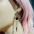 Black Hearted Killer Earrings