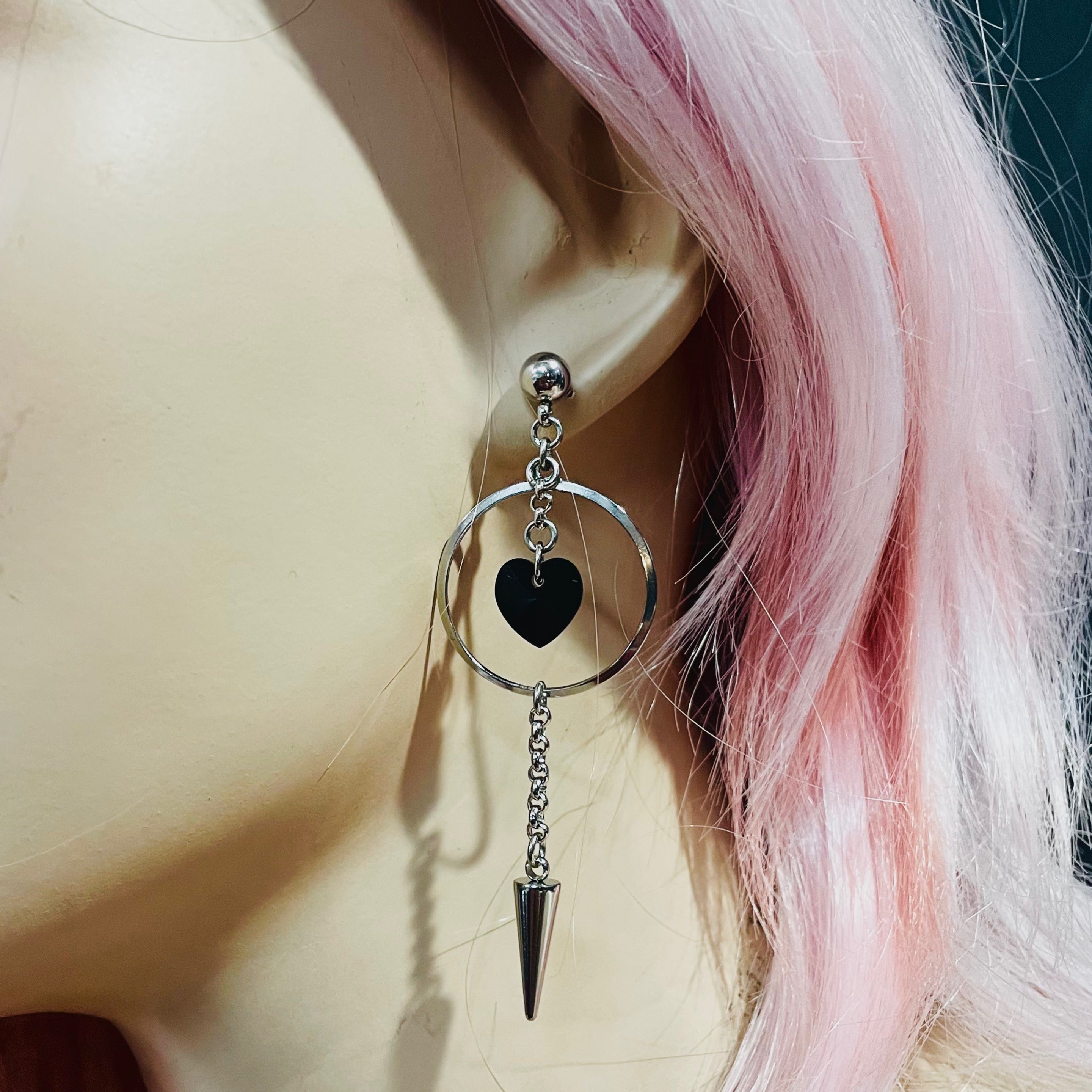 Black Hearted Killer Earrings