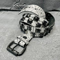 Creepers White-Tail Bi-Stud Leather Belt