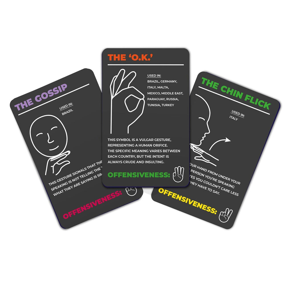 Rude Hand Gestures - Around the World Cards