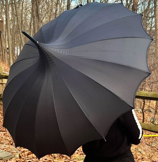 Batwing Pagoda Umbrella - Midnight Black