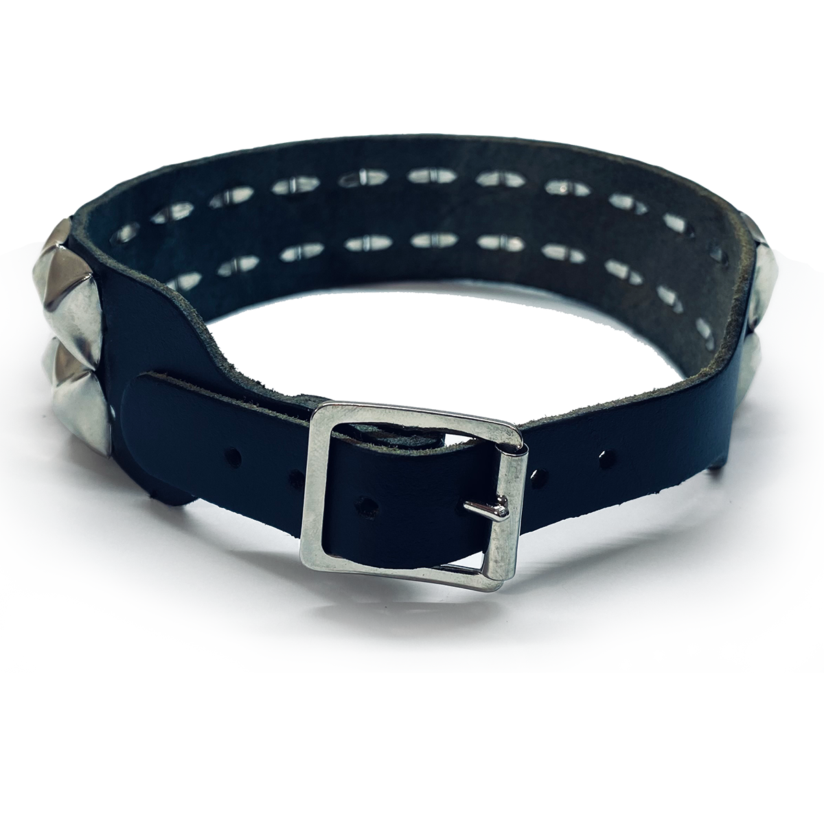 Deuce Leather Studded Collar