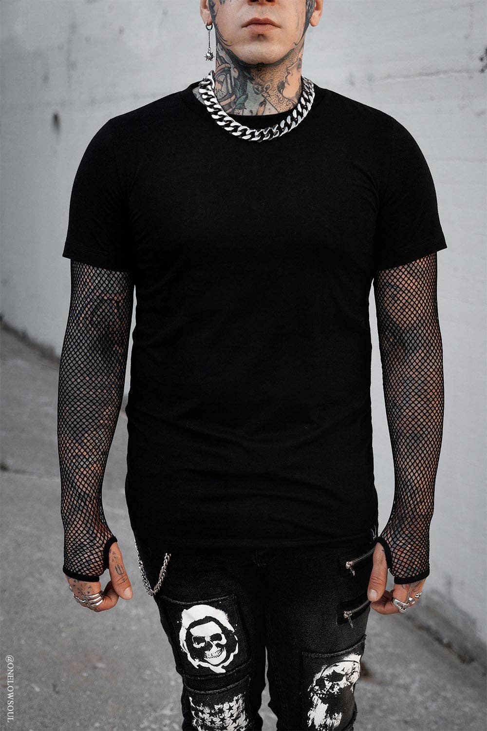 Graveyard Goth Fishnet Long Sleeve