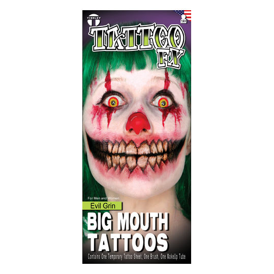 Big Mouth Kit - Evil Grin Faux Tattoo