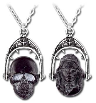 Headstone Skull/Portrait Necklace P425