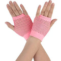 Fishnet Fingerless Gloves - Light Pink