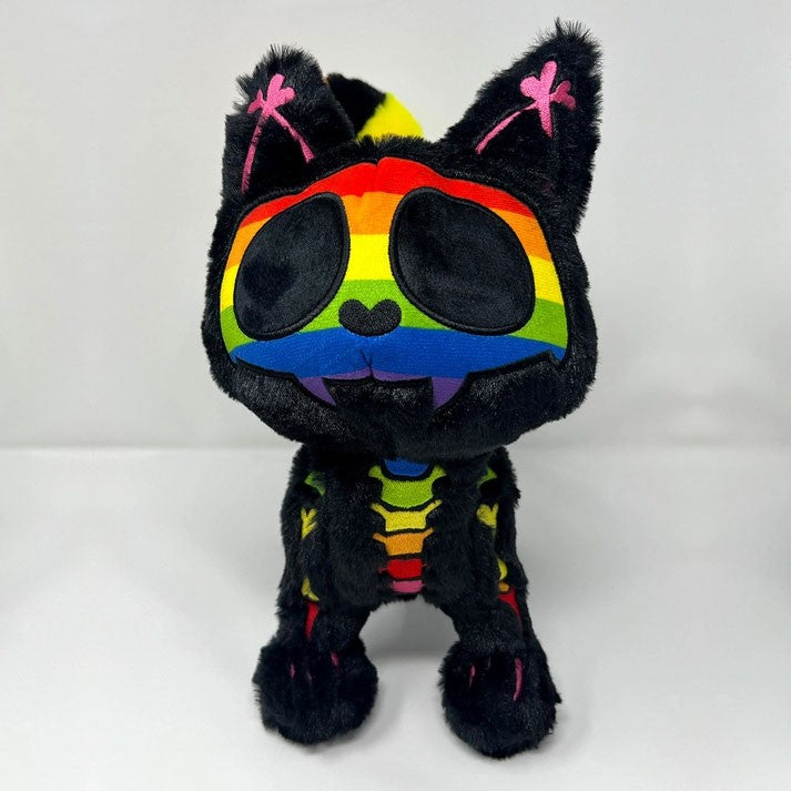 Black Rainbow Skelekitty Plush Toy