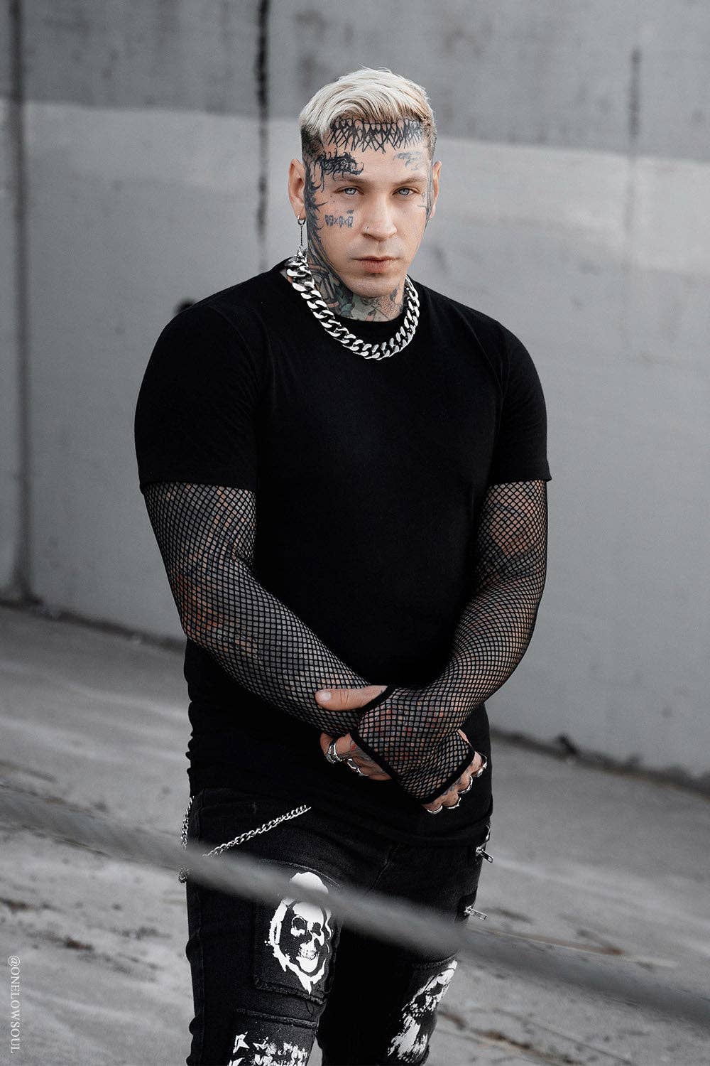 Graveyard Goth Fishnet Long Sleeve