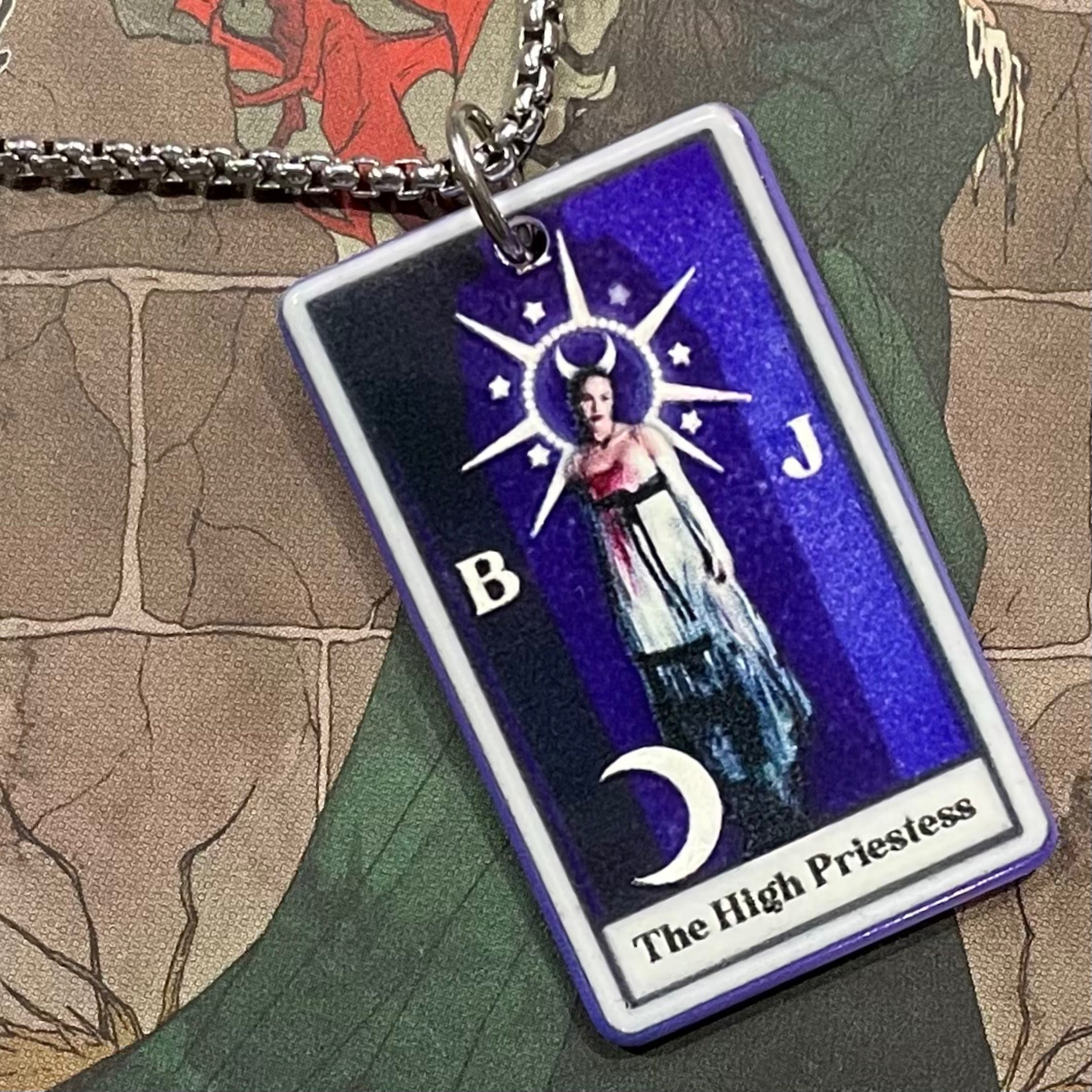 Horror Tarot High Priestess Necklace