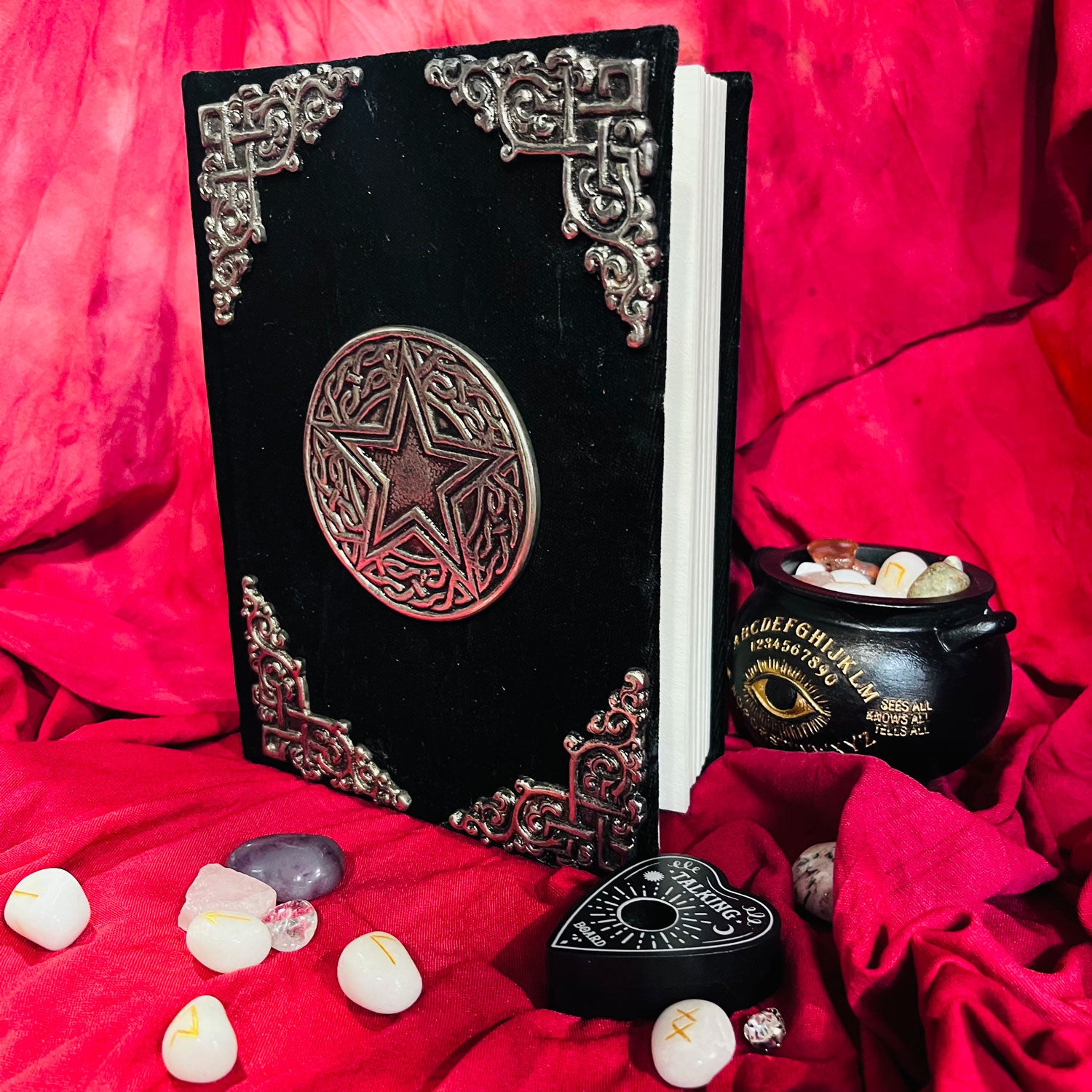Scribers Grimoire Velvet Spellbook Journal