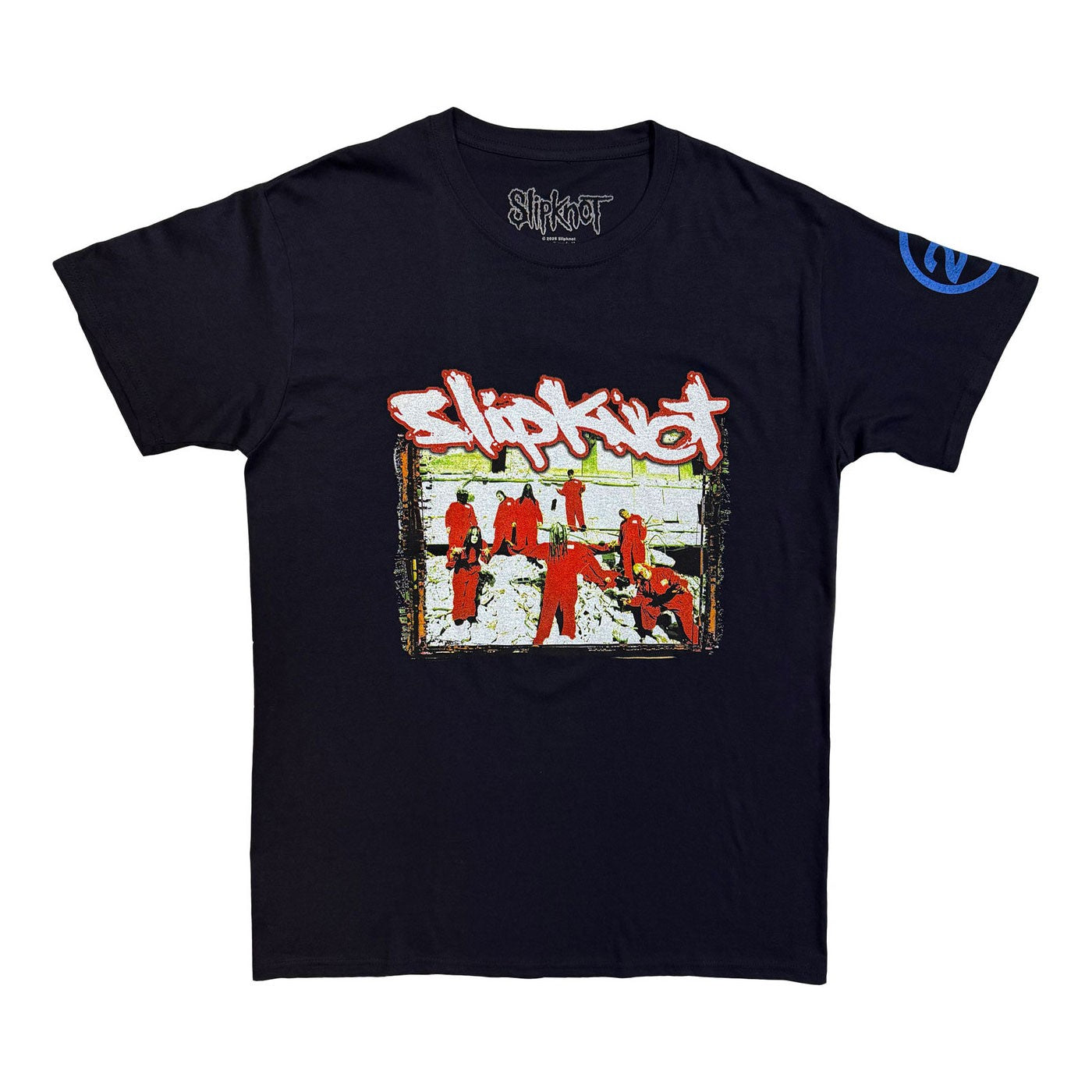 SLIPKNOT Red Jumpsuit - Navy Blue Tee (Backprint)