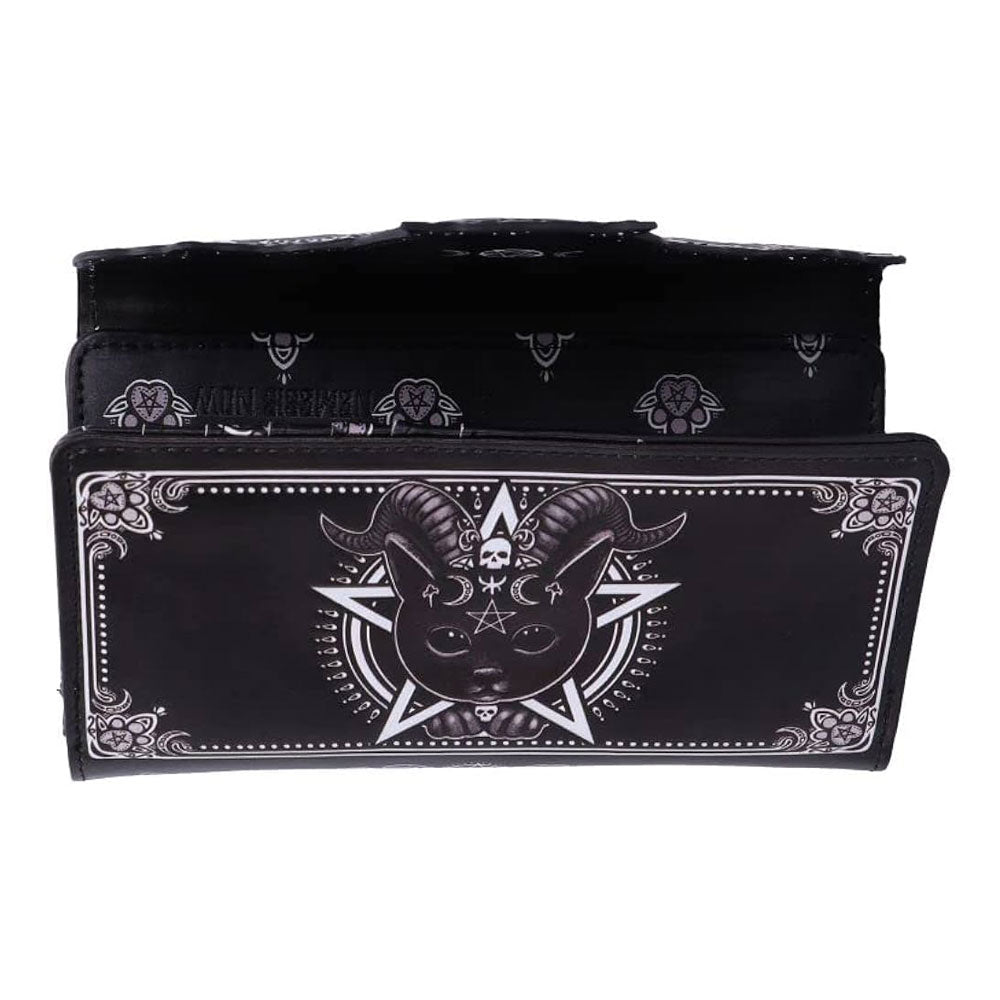 Pawzuph Black Devil Kitty Embossed Wallet