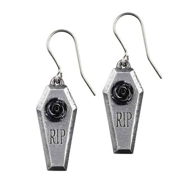 RIP Coffin Dropper Earrings