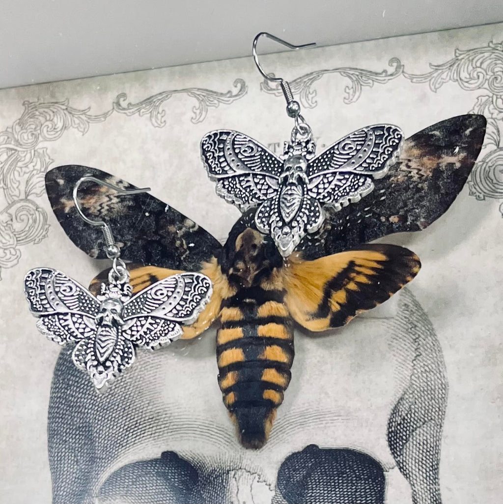 Death Moth Earrings