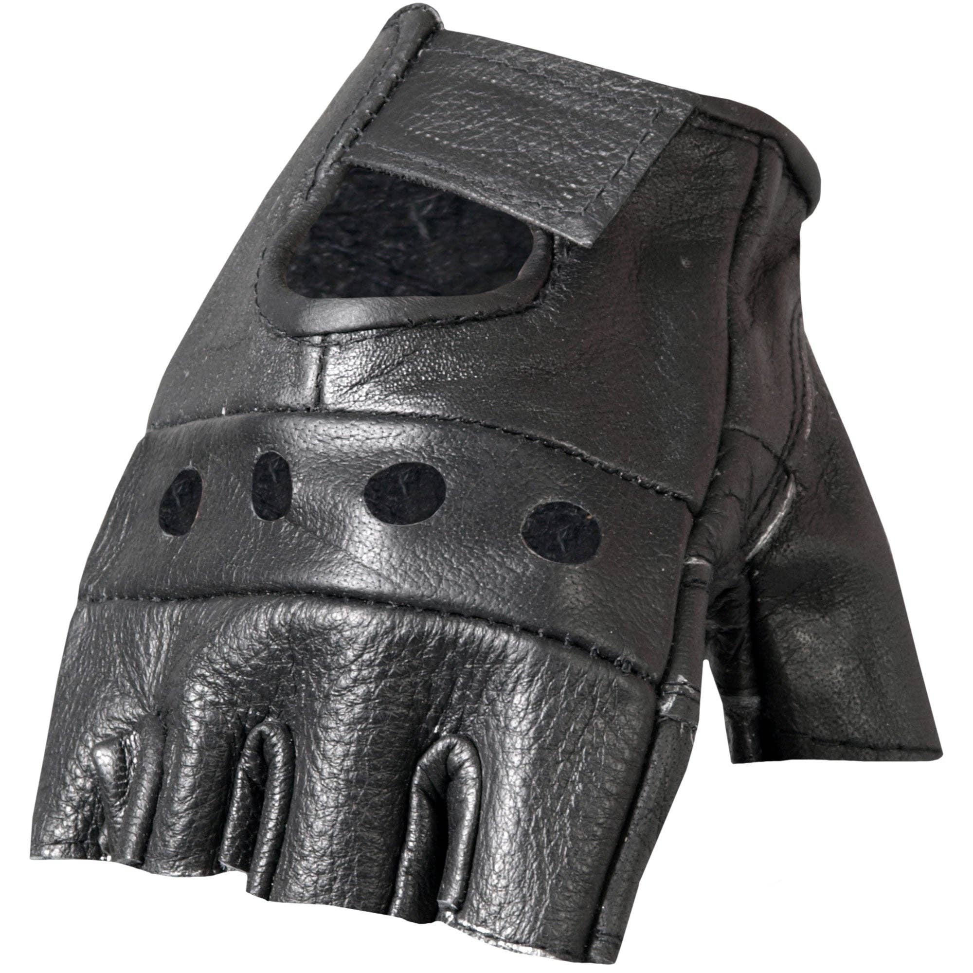 Leather Raider Fingerless Gloves