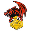 Death Save Dragon Metal Enamel Pin