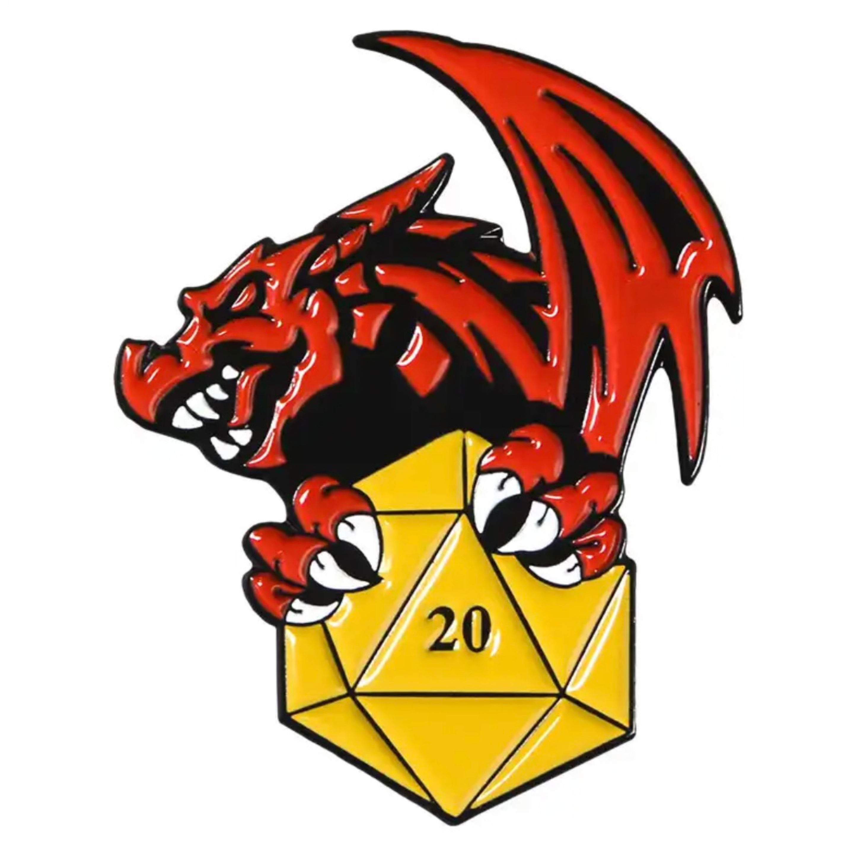 Death Save Dragon Metal Enamel Pin
