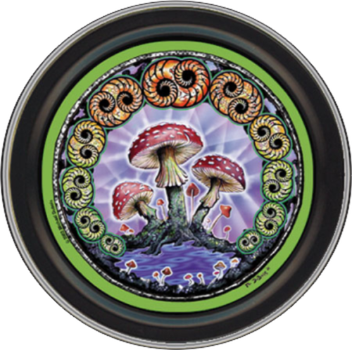 Mushroom Round Trinket Carry Tin