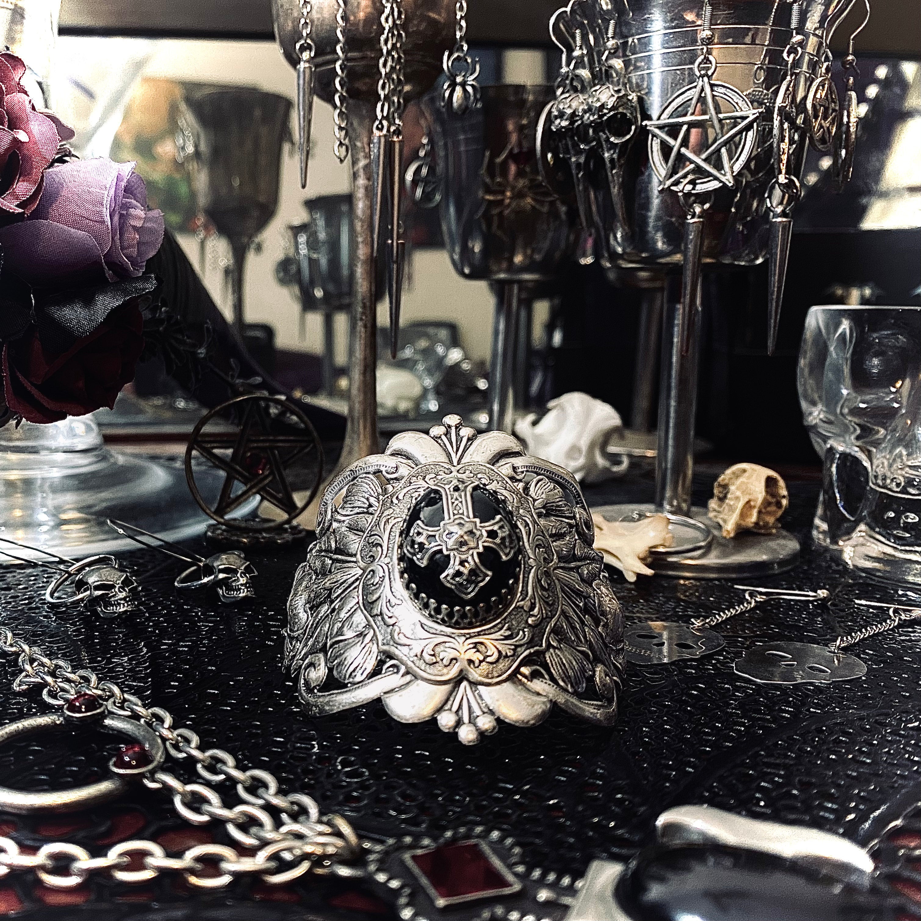 Blaspheme Filigree Wrist Cuff