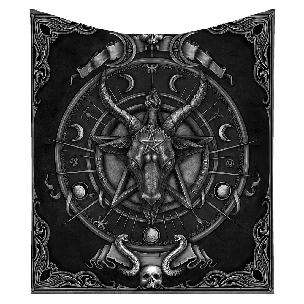Baphomet Fleece Throw Rug