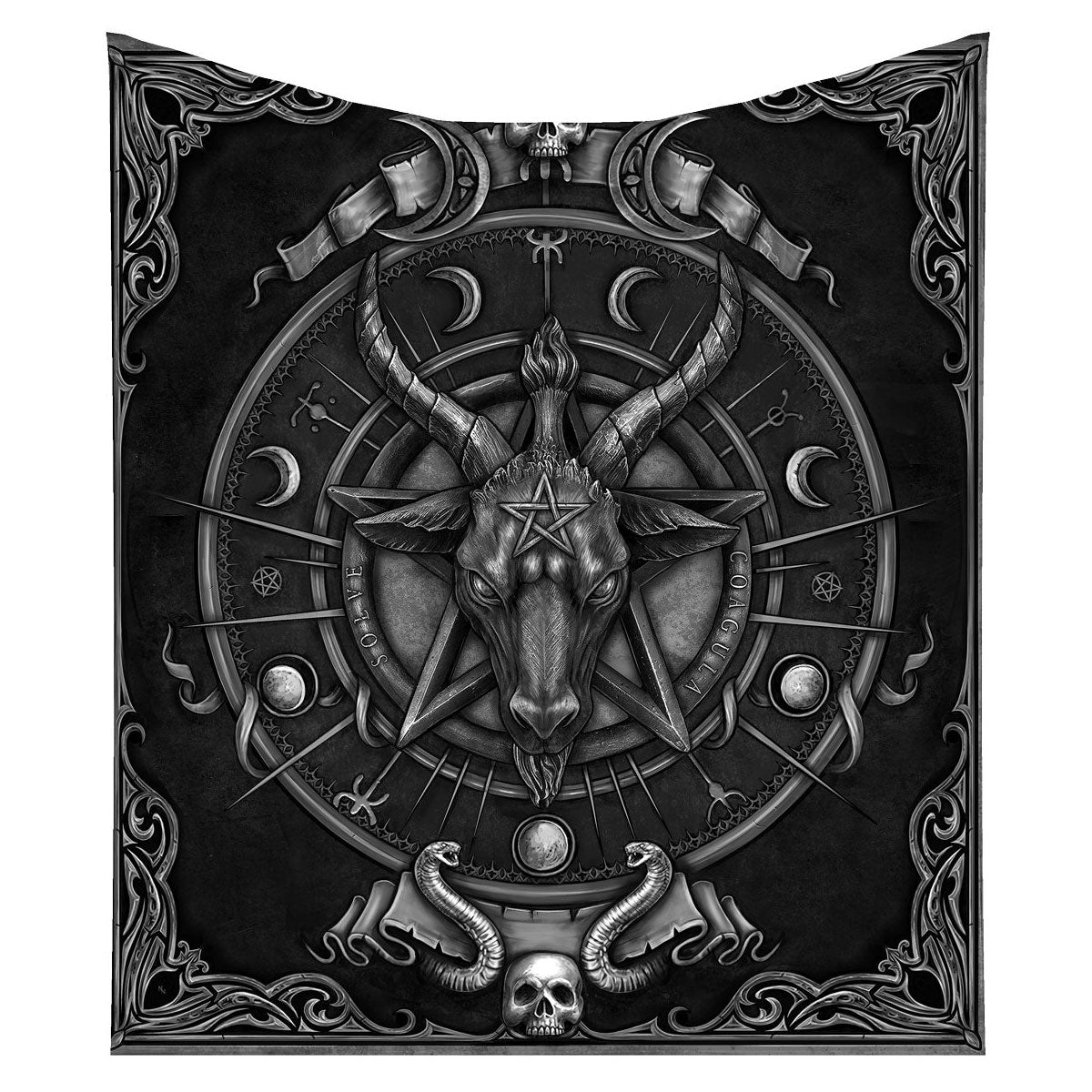Baphomet Fleece Throw Rug