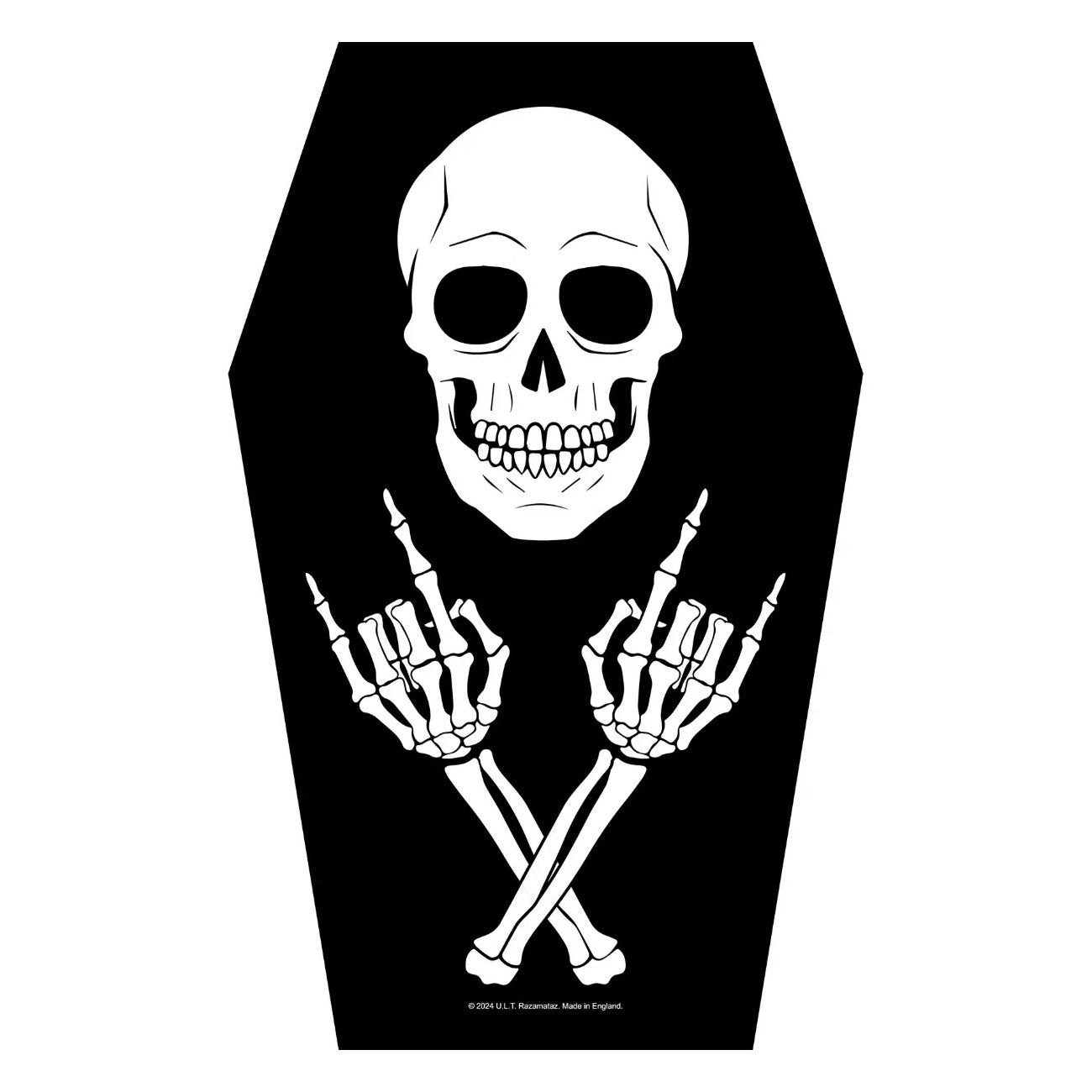 Coffin Skeleton Back Patch
