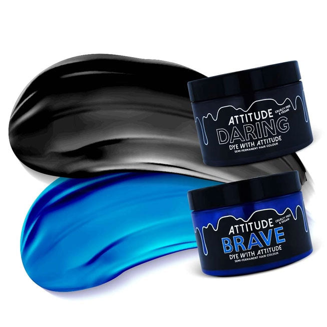Synthwave Black/Blue Attitude Hair Dye Duo