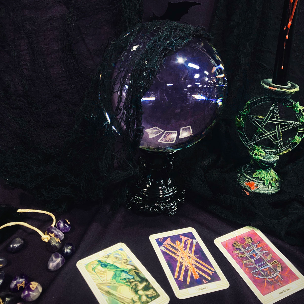 Ethereal Gaze Large Crystal Ball and Holder
