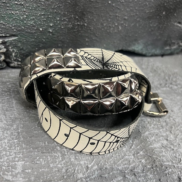 Deuce Studded Web Leather Belt