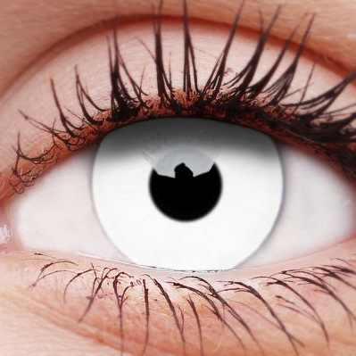 UV Glow White Contact Lenses