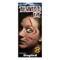 Trauma - Stapled Horror Faux Tattoo