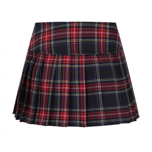 Dark Doll Black Tartan Mini Skirt