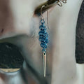 Chainmaille Ocean Depths Diamond Shield Armour Earrings