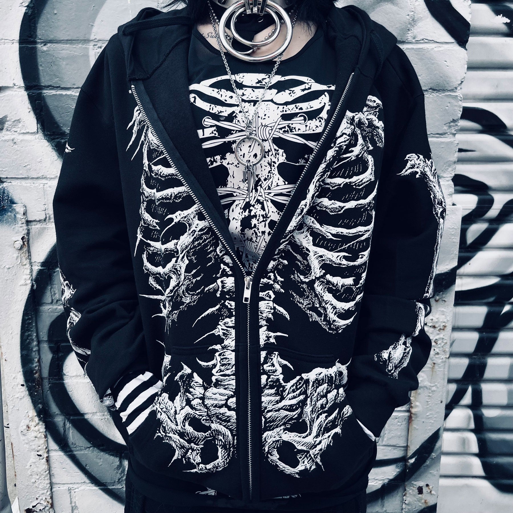 Dead Inside Skeleton Hoodie