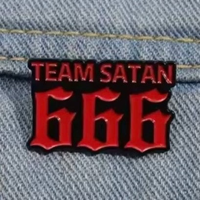 Team Satan 666 Enamel Pin