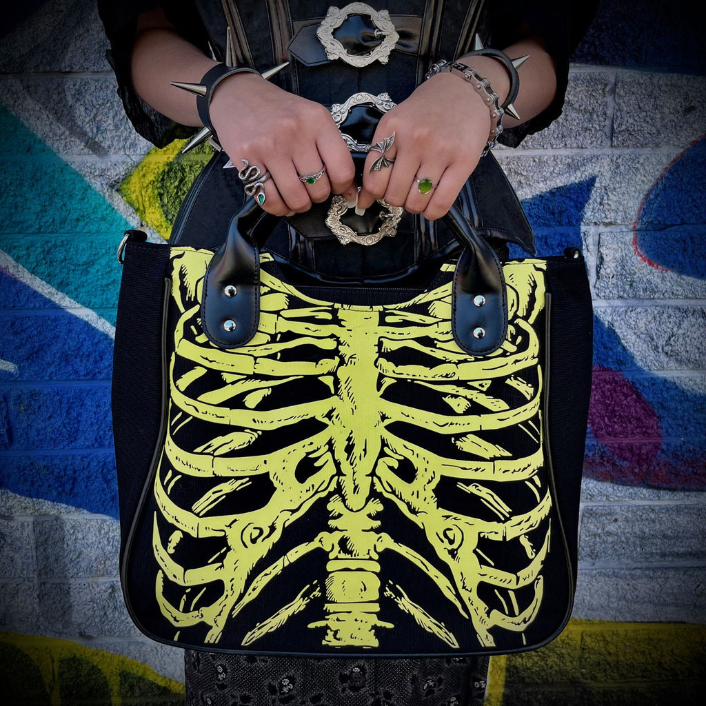 Ribcage Glow in the Dark Shoulder Bag