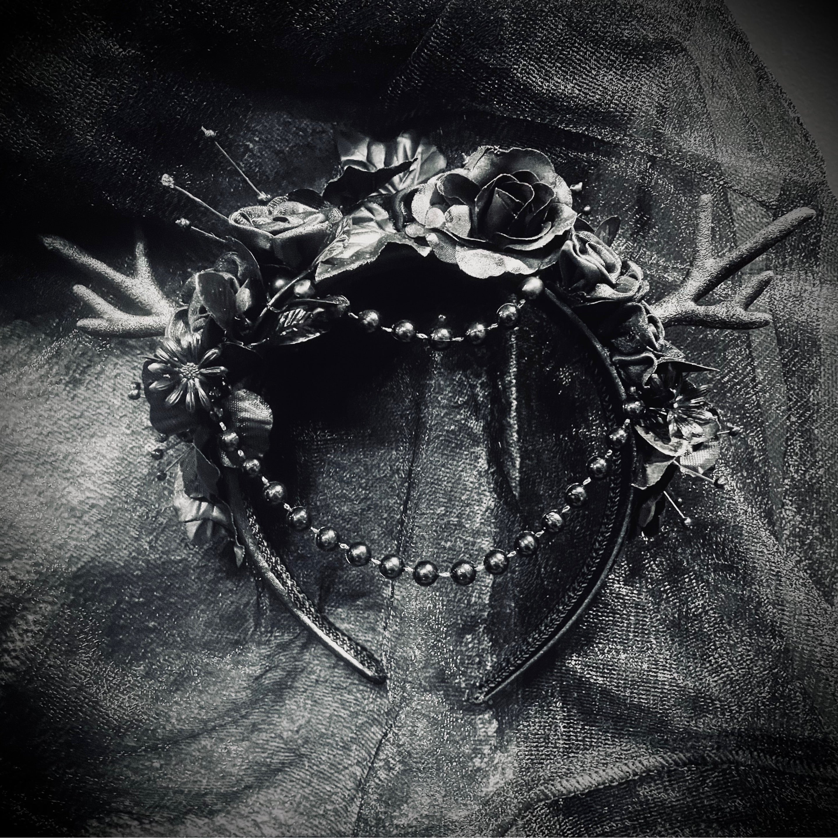 Black Wild Fawn Crown Headpiece
