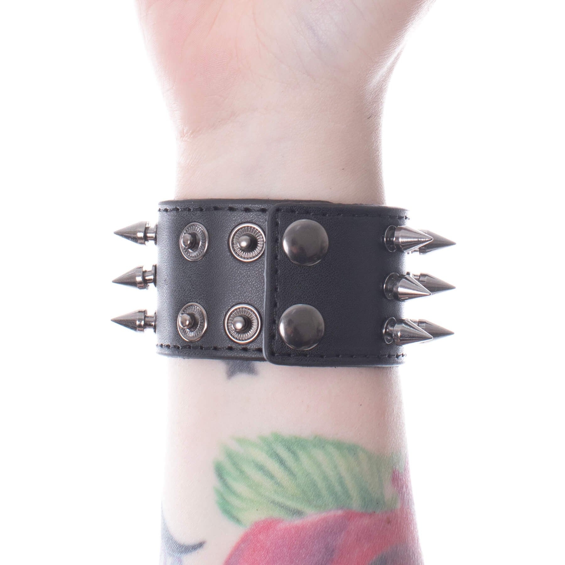 Obsidian Trifecta Spike Cuff