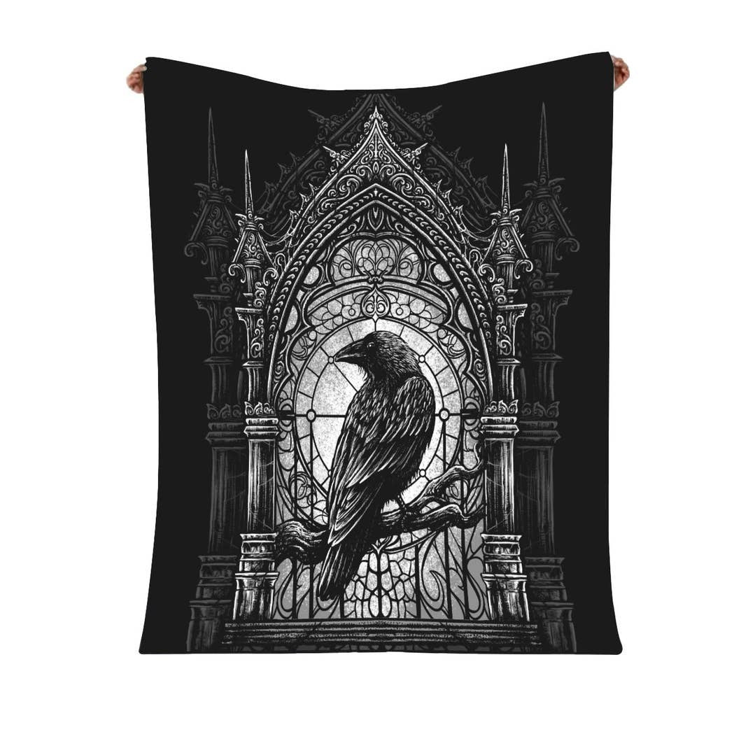 Cathedral Crow Throw Blanket
