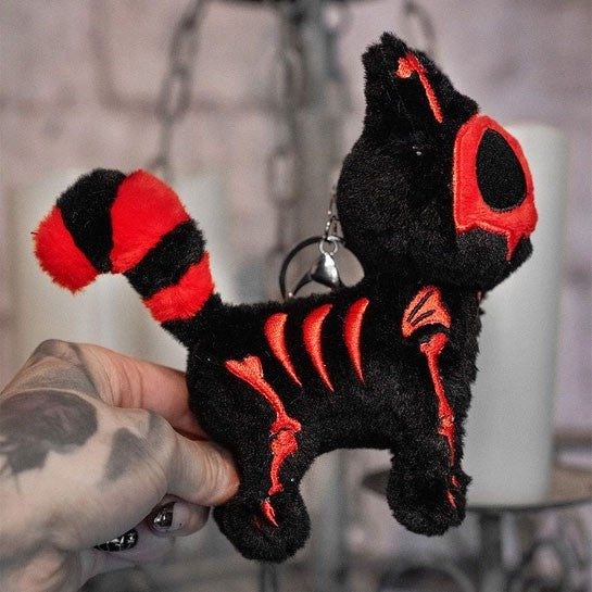 Bloody Bones Skelekitty Plush Keychain