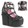 Poison Caged Wedge Platform Boots