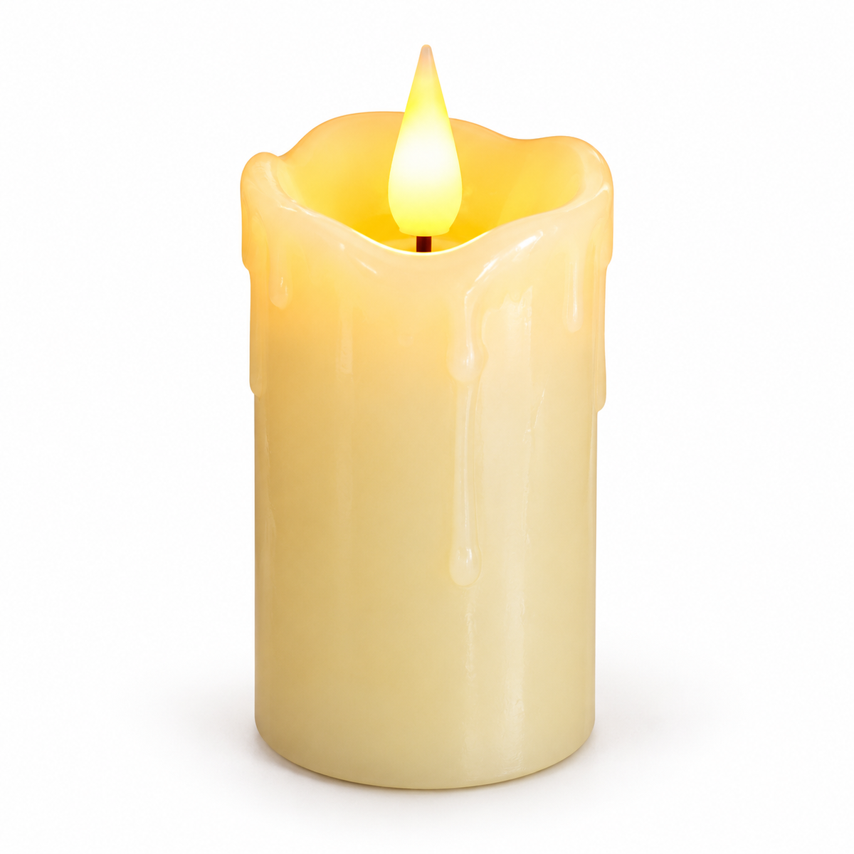 Eternal Drip LED Candle, Ivory 5 x 6.5cm, rechargeable LED dripping wax candle