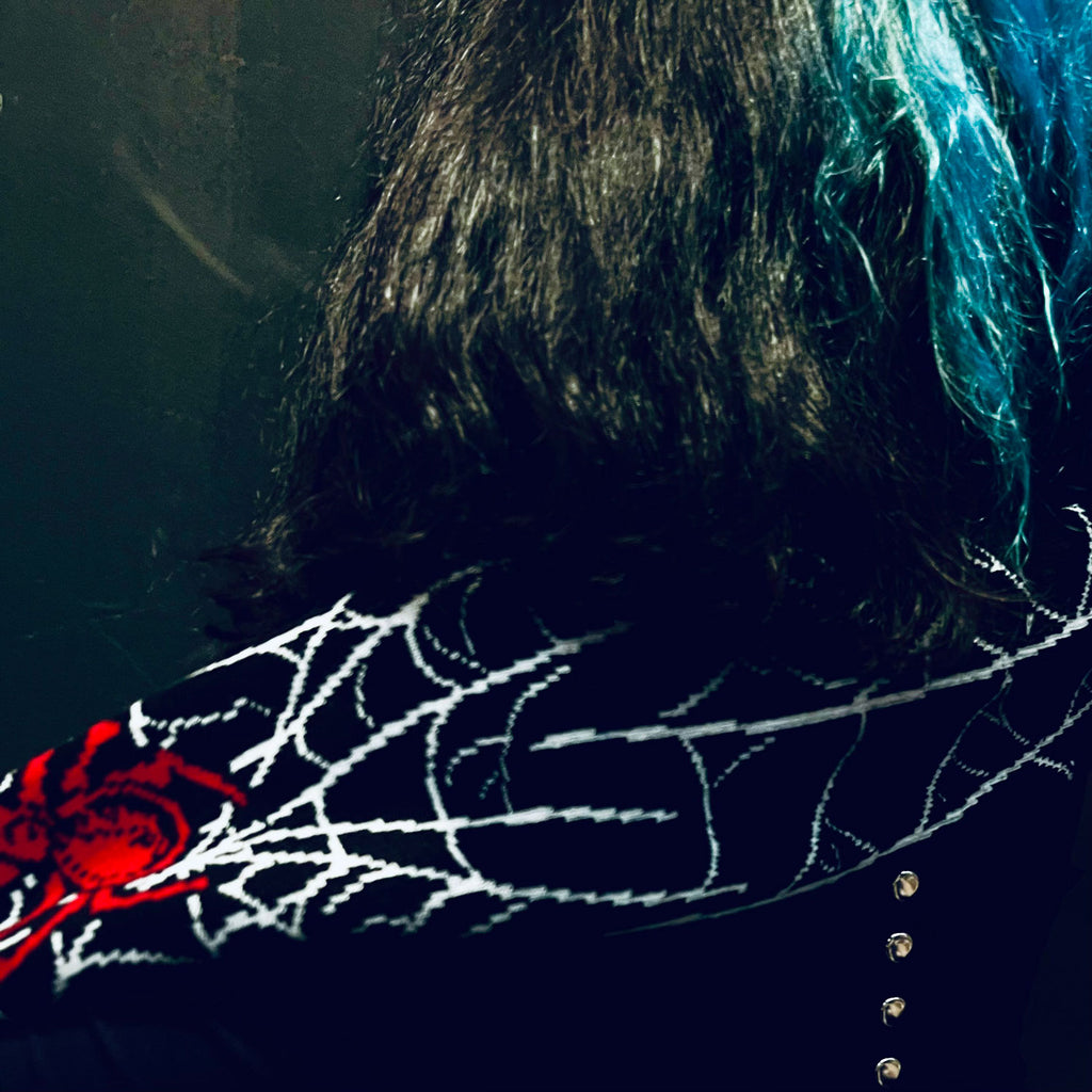 Creepy Crawler Knitted Spiderweb Scarf Scarf