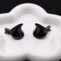 Imp Horn Hair Clips, small black devil horn hair clips