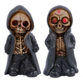 Hooded Reaper Light-Up Figure, Hollow Eyes, resin hooded skeleton figure