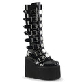 Swing Cyber Metal Plate Platform Knee Boots