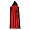 Count's Hooded Cloak, black hooded vampire cloak with red lining