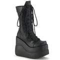 Void Tiered Wedge Lace-Up Mid-Calf Boots