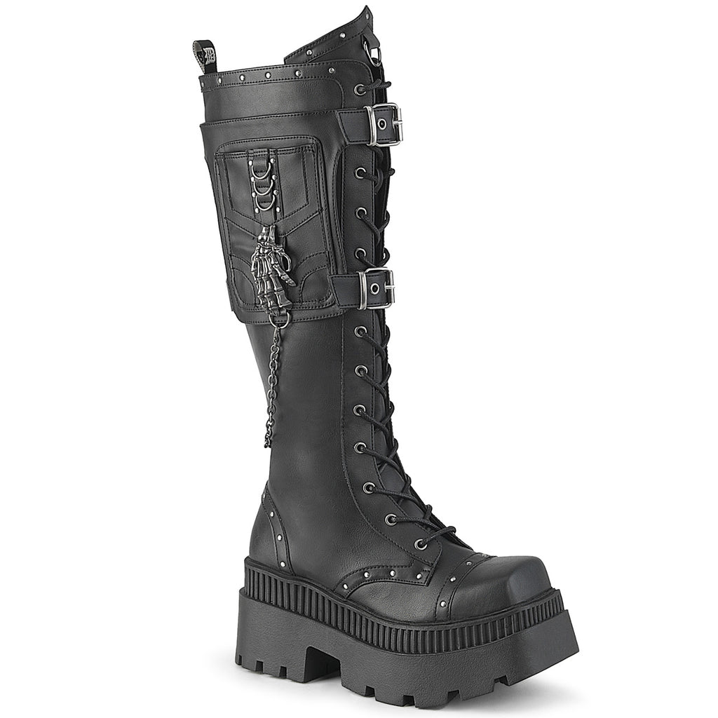 Wrath Square-Toe Platform Knee Boots