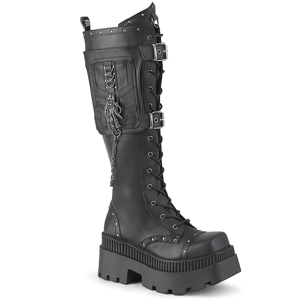 Wrath Square-Toe Platform Knee Boots